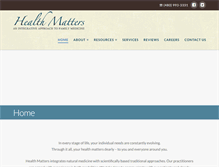 Tablet Screenshot of healthmattersaz.com
